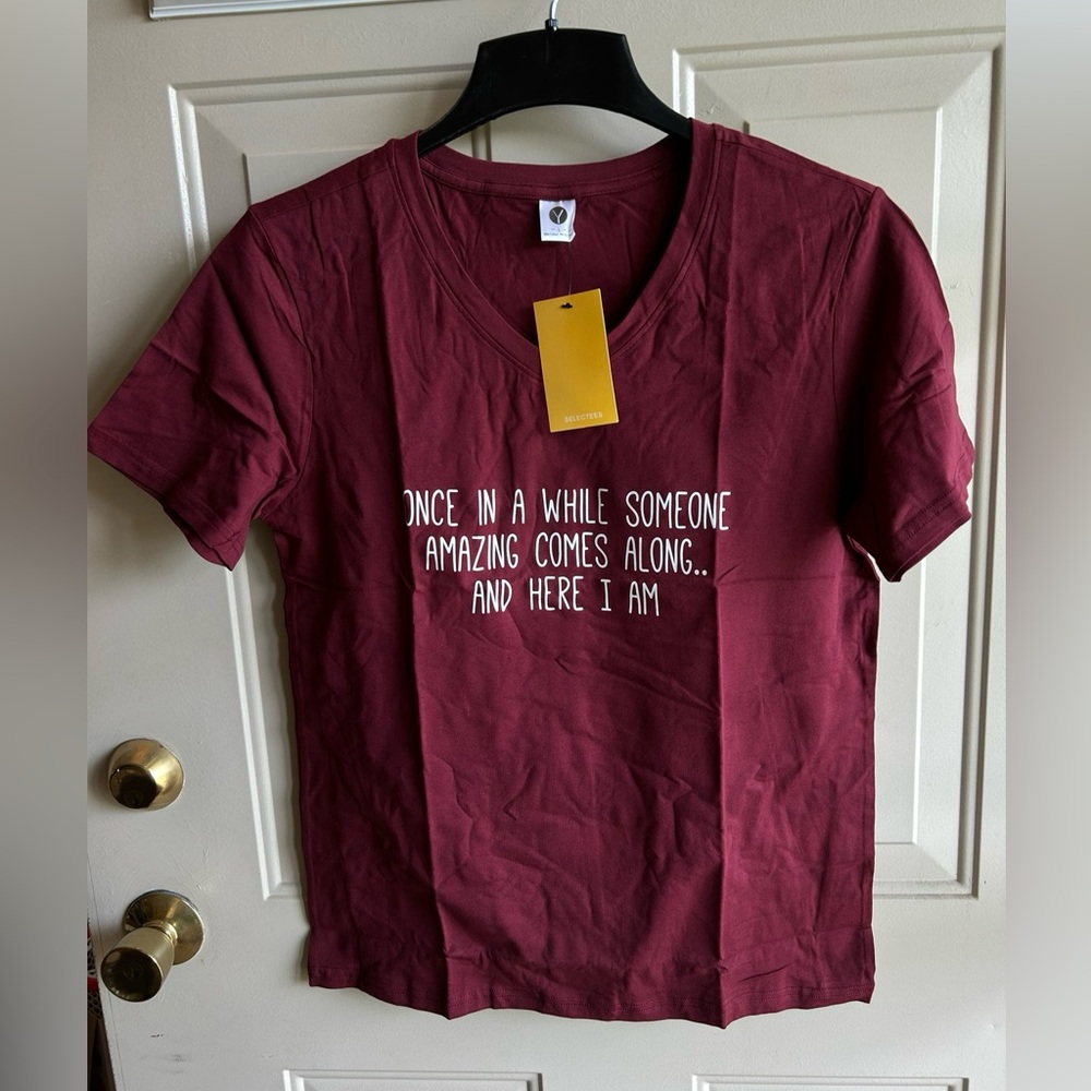 Funny Graphic Tee- Maroon